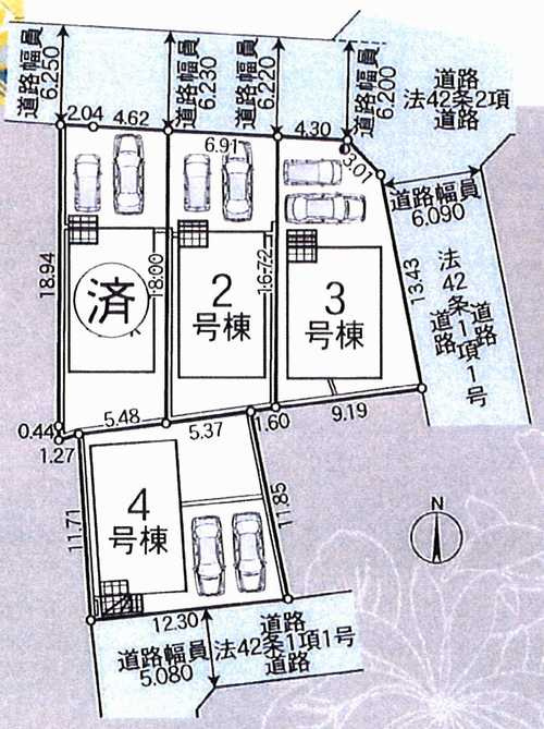 相模原市南区磯部第58　新築戸建全4棟　2号棟の区画図