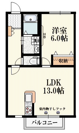 ヘーベル国立の間取り