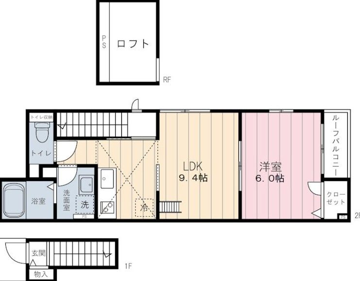 メゾン　ブランシュの間取り|間取りです。