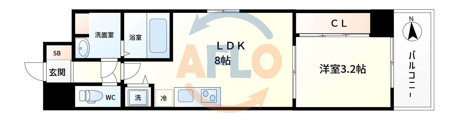 フロンティアタワー九条Ⅲ(旧CITY SPIRE九条Ⅲ)の間取り|フロンティアタワー九条Ⅲ　間取り