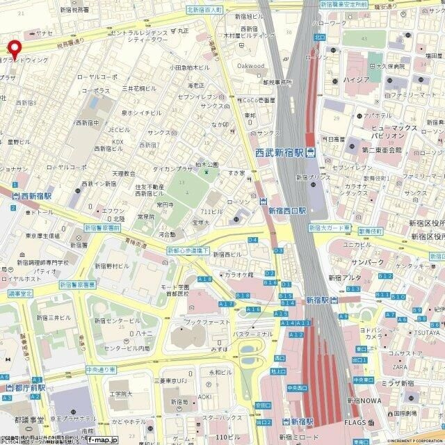 アヴァンツァーレ新宿ピアチェーレの地図