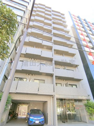 ルーブル大森町の外観|2012年4月築　RC鉄筋コンクリート造地上11階建て1K～2DK総戸数48戸の分譲賃貸マンション　京急本線大森町駅近、梅屋敷駅も徒歩圏内の東京都大田区大森中1丁目　オートロック宅配BOXゴミ捨て場付