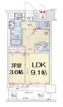 【間取り】 | プレサンス桜川グロワール