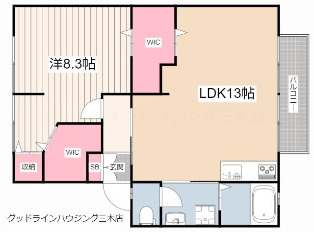 ハイツサンライフＤ棟の間取り