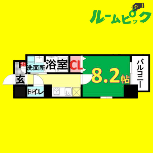 グランドコスモス　名古屋市賃貸　仲介手数料無料の間取り
