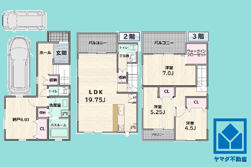 西宮市笠屋町の間取り