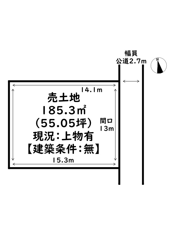 明石市二見町福里/売土地の土地図