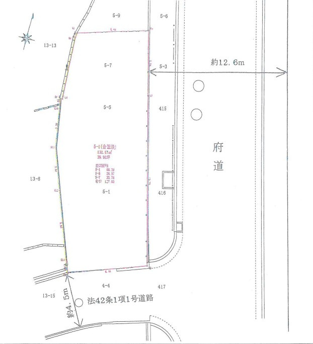 豊中市上野西　ロードサイド角地