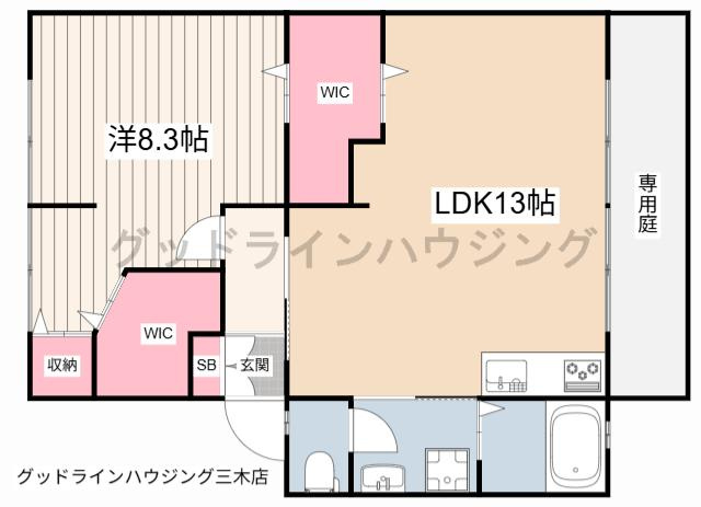 ハイツサンライフＤ棟の間取り