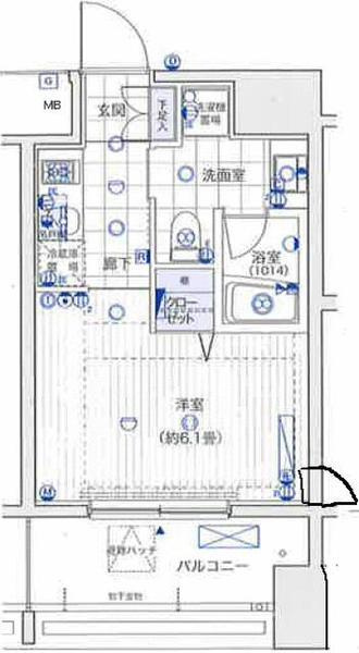 ベルファース水天宮前の間取り