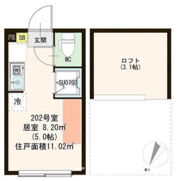 杉並区西荻北５丁目のアパートの間取り|
