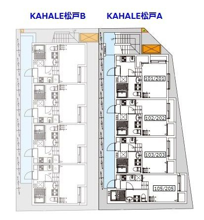KAHALE松戸A(カハレマツドエー)の区画図