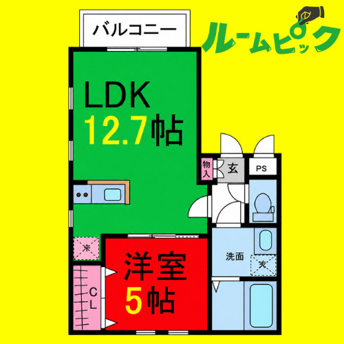 maple　名古屋市賃貸　仲介手数料無料の間取り