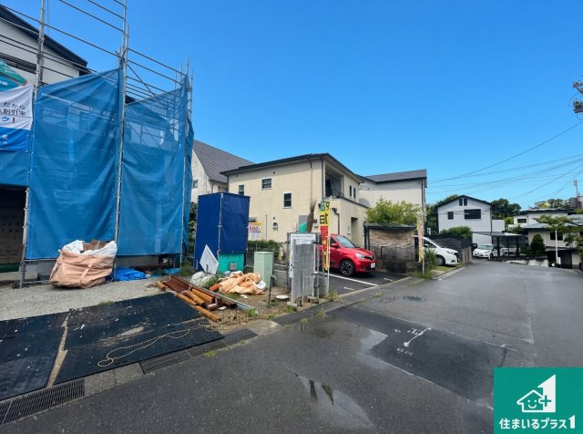 三島郡島本町山崎　新築一戸建ての前面道路含む現地写真|周辺は落ち着いた街並みの住宅地！子育てがしやすい住環境です！まだ未完成ですが、現地でしかわからない事もございます。是非一度ご覧ください。