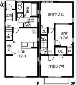 【間取り】 | 中村区靖国町・三輪借家 B