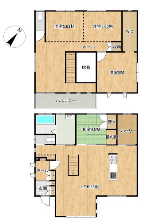 東茨城郡茨城町桜の郷　中古戸建の間取り