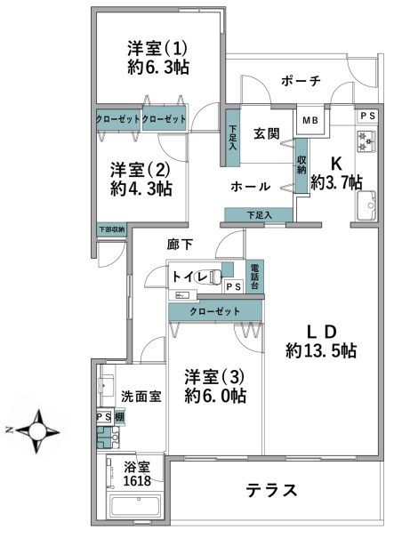 クリオ鎌倉七里ガ浜の間取り