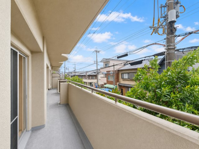 グランフェルティ京都梅小路のバルコニー