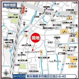ハートフルタウン／南区日吉2丁目1218番／A号棟の地図