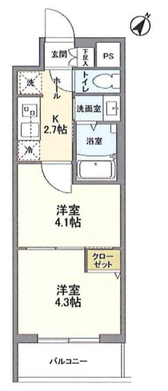 クラリティア文京千石の間取り