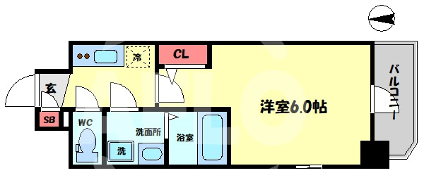 エスリードレジデンス梅田フロントの間取り|エスリードレジデンス梅田フロント　開放感のある間取り