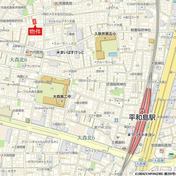 セレ大森弐番館の地図