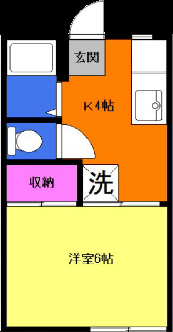 厚木市及川のアパートの間取り|間取りは現況優先