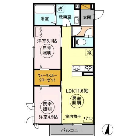 フォレストメゾン鉢形台 二番館の間取り|間取図