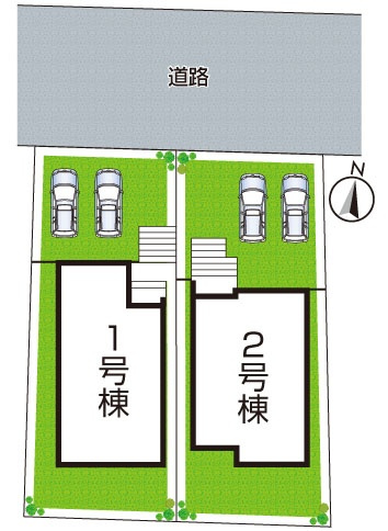 神戸市北区ひよどり台　新築一戸建ての区画図|全2区画