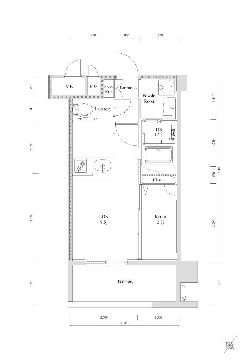 新品家具付きマンション清川11(KaGood福岡)の間取り|※間取りと異なる場合は現状を優先します。