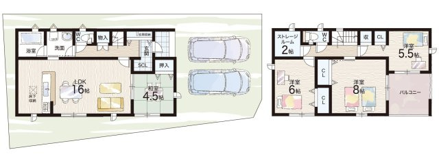 ●19(土)～23(日)現地説明会！　平群町吉新　第4期　新築一戸建ての間取り|1号地
