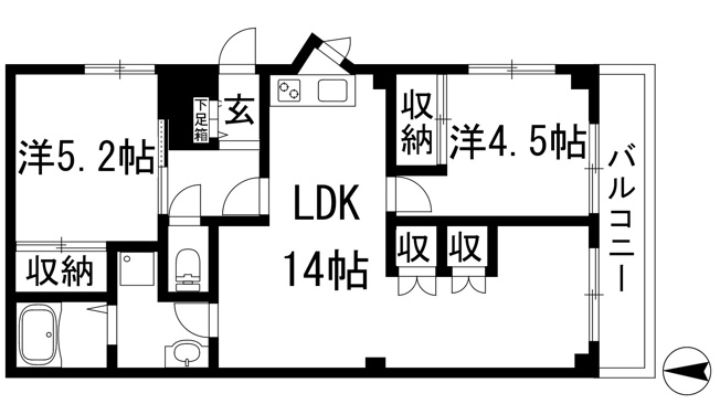 【間取り】 | ソリッソ宝塚