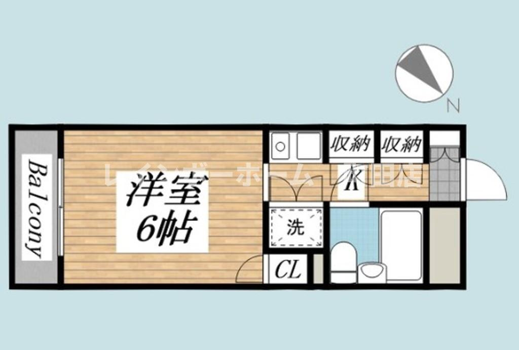 チェリーハイツ※初期費用分割あと払いサービス利用可能物件の間取り
