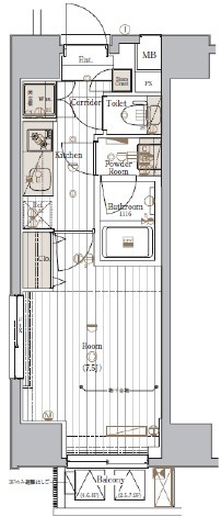 メイクスデザイン町屋の間取り|間取りです。