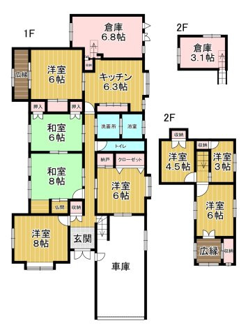高田町貸家の間取り