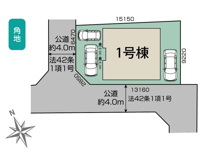 大津市際川3丁目3期　新築戸建の区画図