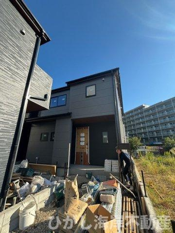 藤沢市羽鳥３丁目　新築戸建　全３棟の外観|10月8日撮影　建築中　現地外観