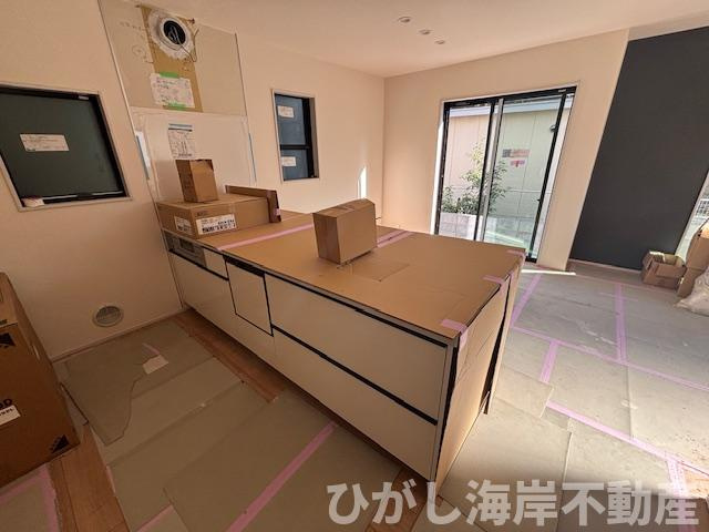 藤沢市羽鳥３丁目　新築戸建　全３棟のキッチン|10月8日撮影　建築中　キッチンスペース