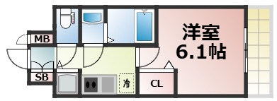 【間取り】 | プレサンス玉造駅前　仲介手数料無料