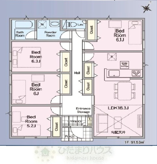 野田市なみき第7　新築戸建　2号棟の間取り|2号棟・4LDK+駐車場スペース2台分