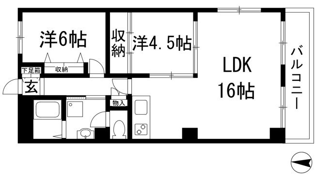 【間取り】 | ソリッソ宝塚