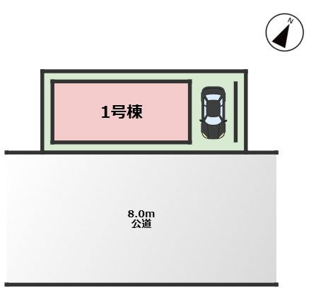 MIRASUMO中区新栄229①｜名古屋市の戸建ならホームアップの区画図