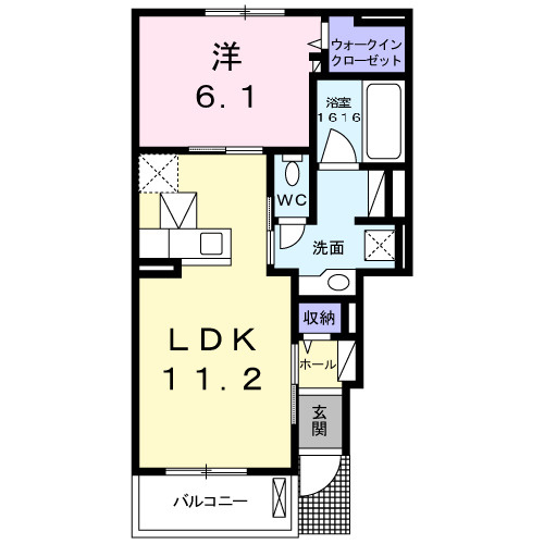 クレモンティーヌ　Aの間取り