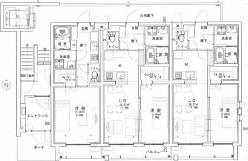 グランリーオ23の区画図