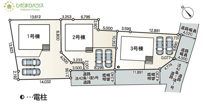 【区画図】 | 土浦市真鍋第12　新築戸建　2号棟 | 急な来客時にも安心な、並列駐車2台まで可能です(^^♪
（2号棟）