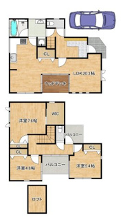 【間取り】 | 大美野　中古一戸建