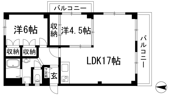 【間取り】 | ソリッソ宝塚