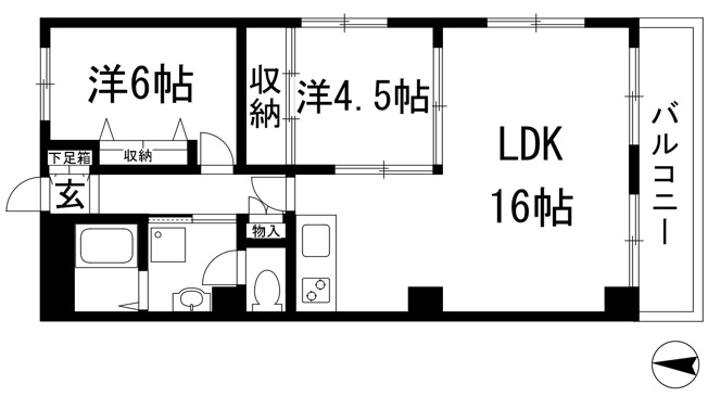 【間取り】 | ソリッソ宝塚