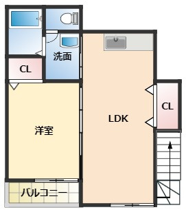 TJ水尻Bの間取り