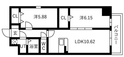 アートレジデンス梅田北Ⅱの間取り